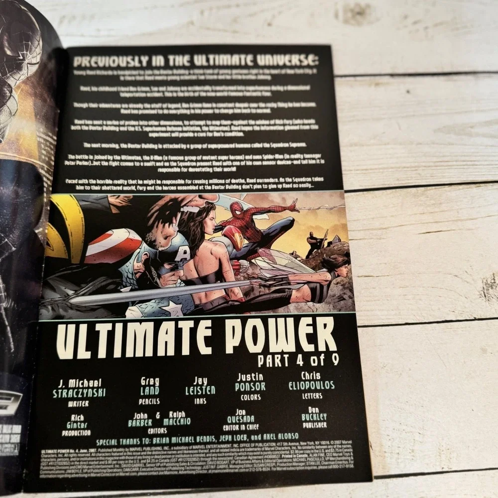 Ultimate Power 2 3 4 Marvel Comics 2006 Lot Wolverine Spider-Man Fantastic Four‎